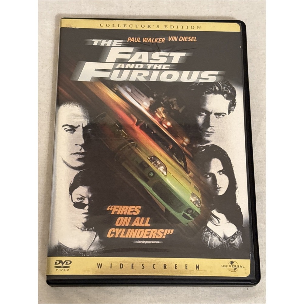 The Fast and the Furious Widescreen Collector's Edition DVD 2002 Paul Walker Vin